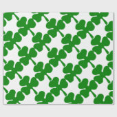 Vierblättriges Kleeblatt für Glück Geschenkpapier (Flach)