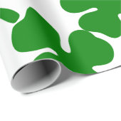 Vierblättriges Kleeblatt für Glück Geschenkpapier (Rolleneckpunkt)