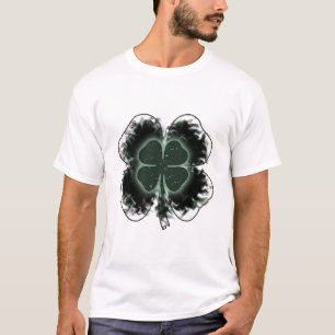 vierblättriges Kleeblatt. geraucht. T-Shirt