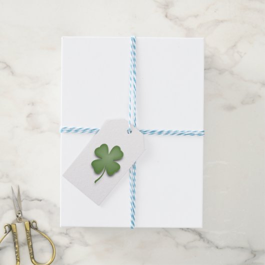 vierblättriges Kleeblatt Geschenkanhänger (Mit Garn)