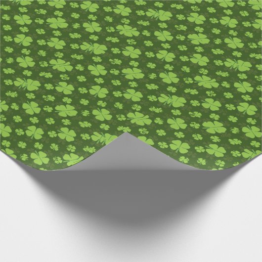 VIERBLÄTTRIGES KLEEBLATT GESCHENKPAPIER (Ecke)