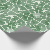 vierblättriges Kleeblatt Geschenkpapier (Ecke)