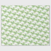 vierblättriges Kleeblatt Geschenkpapier (Flach)