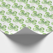 vierblättriges Kleeblatt Geschenkpapier (Ecke)