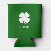 vierblättriges Kleeblatt Green Irish Personalisier Dosenkühler (Vorderseite)