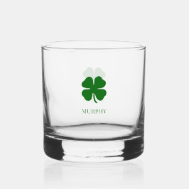 vierblättriges Kleeblatt Green Kleeblatt Irish Whiskyglas