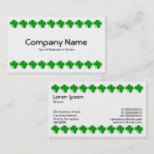 Vierblättriges Kleeblatt - Grün auf Weiß Visitenkarte (Vorne/Hinten)