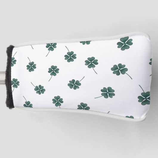 vierblättriges Kleeblatt Grüne Farbe Golf Headcover (Vorderseite)