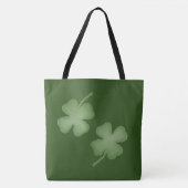 vierblättriges Kleeblatt Grüne Tasche (Vorderseite)