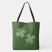 vierblättriges Kleeblatt Grüne Tasche (Rückseite)