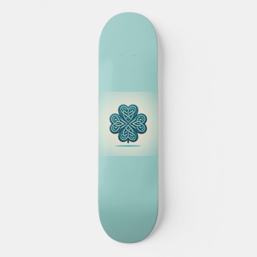 vierblättriges Kleeblatt Herz Skateboard (Vorderseite)