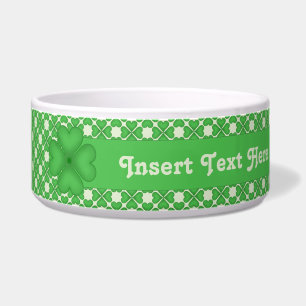 Vierblättriges Kleeblatt Herzmuster kundengerecht Napf