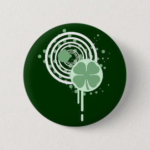 vierblättriges Kleeblatt: Hypnotische Blasen: Button