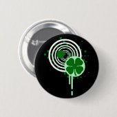 vierblättriges Kleeblatt: Hypnotische Blasen: Button (Vorne & Hinten)