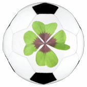 vierblättriges Kleeblatt individuell anpassbare Fu Fußball (Vorderseite)
