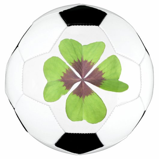 vierblättriges Kleeblatt individuell anpassbare Fu Fußball (Vorderseite)