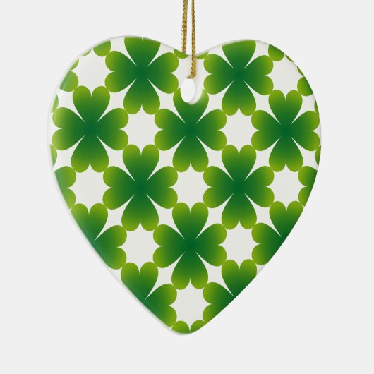 Vierblättriges Kleeblatt irisches Keramik Ornament (Rechts)