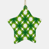 Vierblättriges Kleeblatt irisches Keramik Ornament (Rechts)