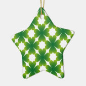 Vierblättriges Kleeblatt irisches Keramik Ornament (Links)