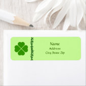 vierblättriges Kleeblatt Irish Address Labels (Insitu)