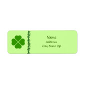 vierblättriges Kleeblatt Irish Address Labels (Vorne)