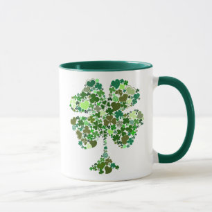 Vierblättriges Kleeblatt Irishcoffee-Tasse Tasse