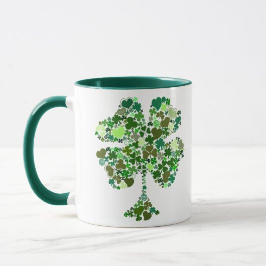Vierblättriges Kleeblatt Irishcoffee-Tasse Tasse (Links)