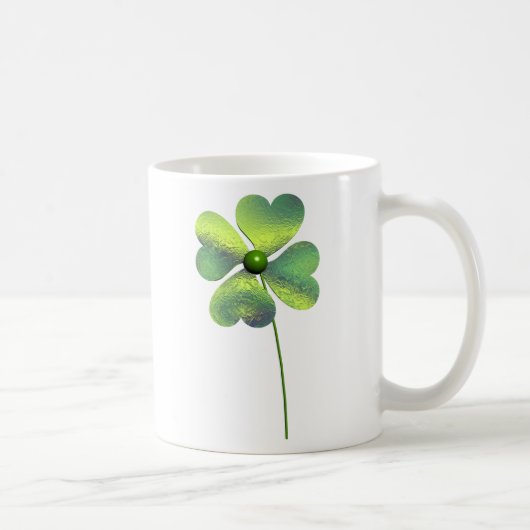Vierblättriges Kleeblatt Kaffeetasse (Rechts)