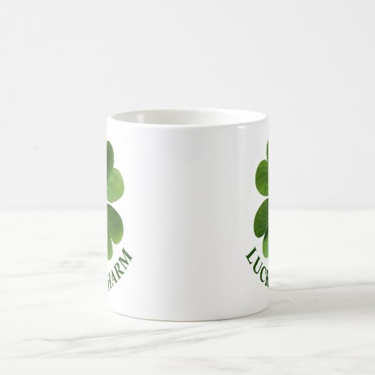 vierblättriges Kleeblatt Kaffeetasse (Mittel)