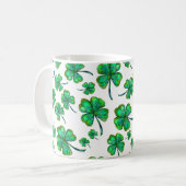 vierblättriges Kleeblatt Kaffeetasse (Vorderseite Links)