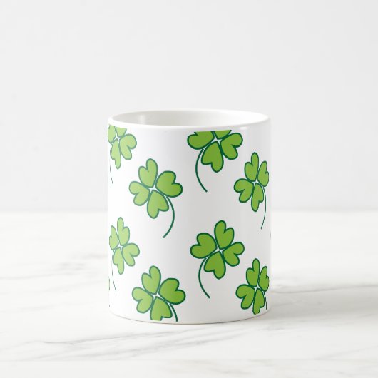 vierblättriges Kleeblatt Kaffeetasse (Mittel)