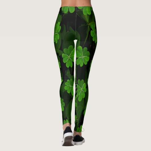 vierblättriges Kleeblatt Kaleidoskop Leggings (Rückseite)