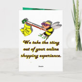 vierblättriges Kleeblatt Karte (Rückseite)