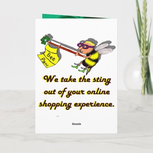 vierblättriges Kleeblatt Karte (Rückseite)