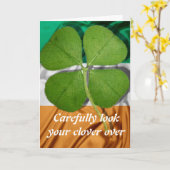 vierblättriges Kleeblatt Karte (Gelbe Blume)