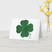 Vierblättriges Kleeblatt Karte (Gelbe Blume)