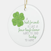 vierblättriges Kleeblatt Keramik Ornament (Links)