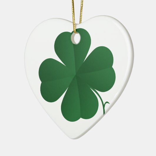 Vierblättriges Kleeblatt Keramik Ornament (Links)