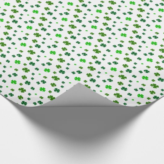 vierblättriges Kleeblatt Kleeblatt Irish Gift Wrap Geschenkpapier (Ecke)