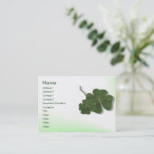 vierblättriges Kleeblatt (Kleeblatt) Visitenkarte (Stehend Vorderseite)