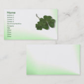 Vierblättriges Kleeblatt (Kleeblatt-) Visitenkarte (Vorne/Hinten)