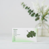 Vierblättriges Kleeblatt (Kleeblatt-) Visitenkarte (Stehend Vorderseite)