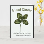 Vierblättriges Kleeblatt ~ Kleeblatt ~ William Karte (Gelbe Blume)