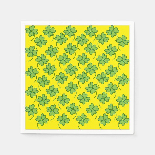 vierblättriges Kleeblatt Kleeblatts Irish Party Ge Serviette (Vorderseite)