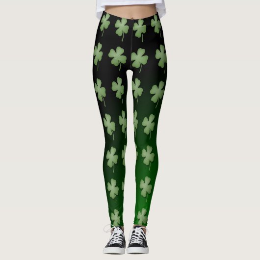 Vierblättriges Kleeblatt Leggings (Vorderseite)