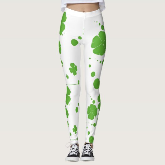 Vierblättriges Kleeblatt Leggings (Vorderseite)