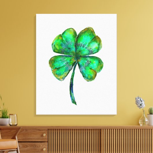 vierblättriges Kleeblatt Leinwanddruck (Insitu (Wohnzimmer))