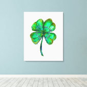 vierblättriges Kleeblatt Leinwanddruck (Insitu (Holzboden))