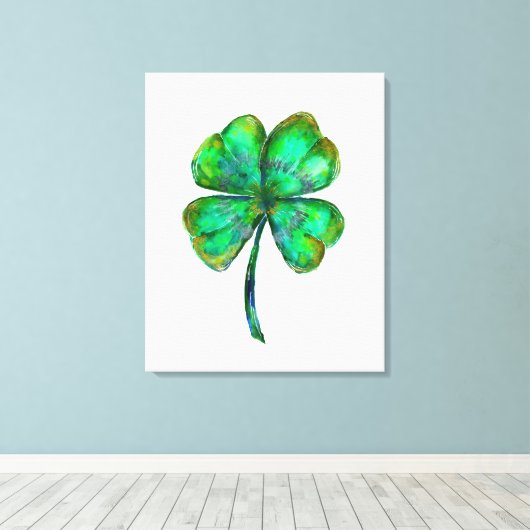 vierblättriges Kleeblatt Leinwanddruck (Insitu (Holzboden))