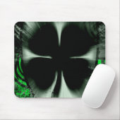vierblättriges Kleeblatt. Licht brach aus. Mousepad (Mit Mouse)